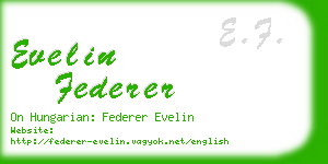 evelin federer business card